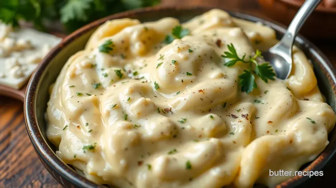 Grandma's Garlic Butter with Parmesan Cream Cheese Sauce